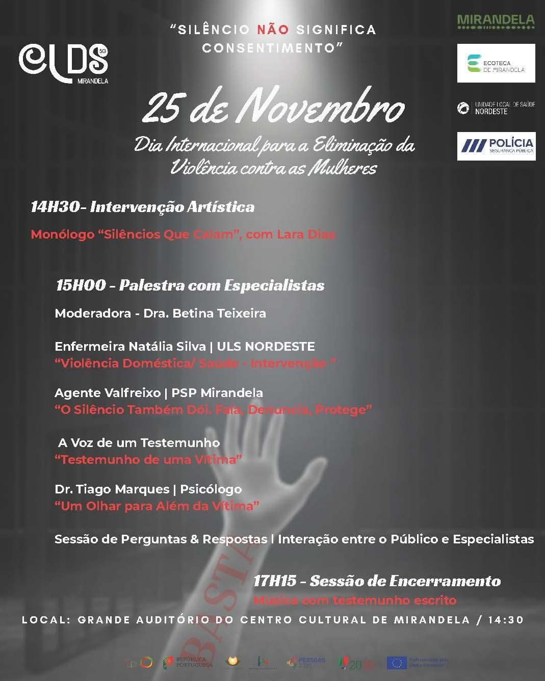 Eixo 2 - Dia internacional para a eliminação da violência contra as mulheres